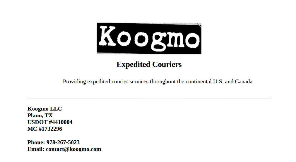 Koogmo.Expedited.Couriers